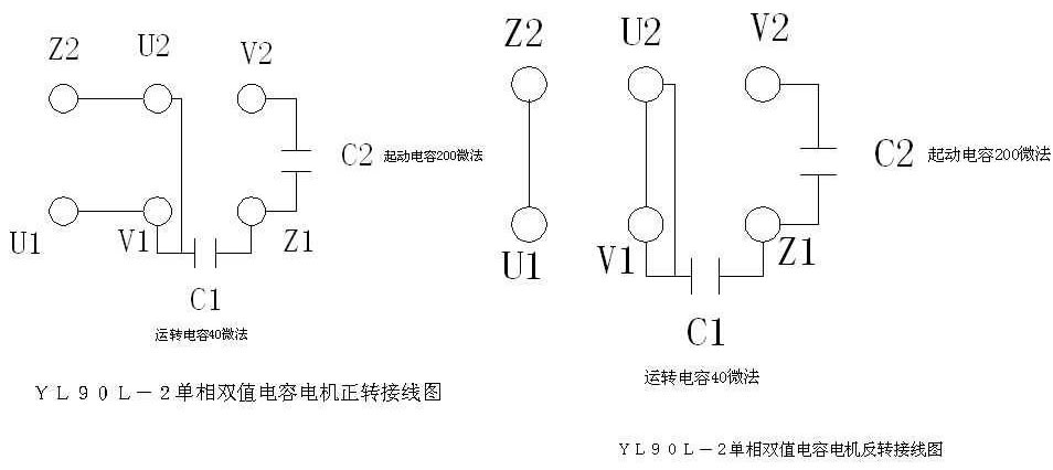 單相電機電容接線圖和方法步聚